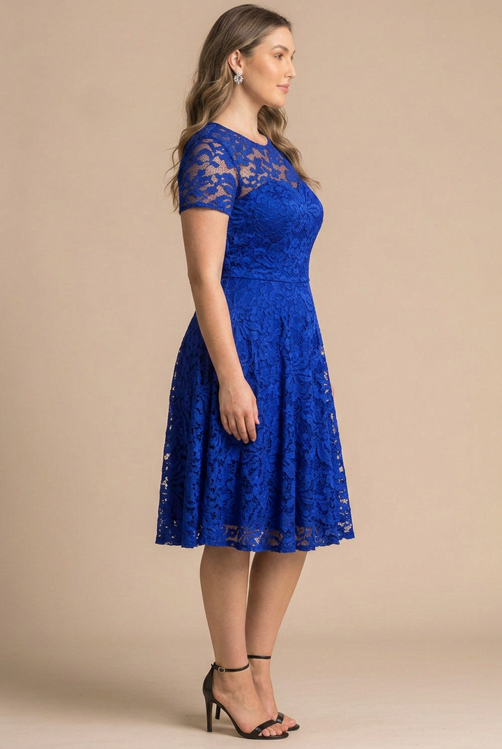 Starry Sequined Lace Cocktail Dress - Sale!