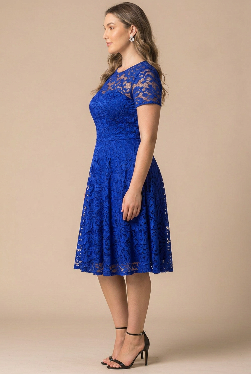 Starry Sequined Lace Cocktail Dress - Sale!