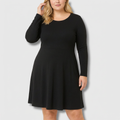 Anwen | Classic Long-Sleeve Fit & Flare Dress