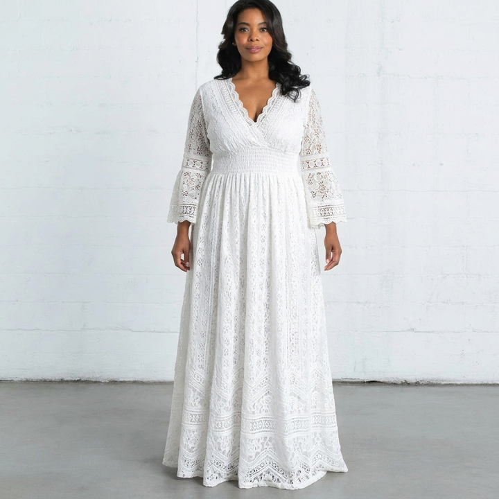 Blissful Lace Maxi Wedding Gown – Sale!