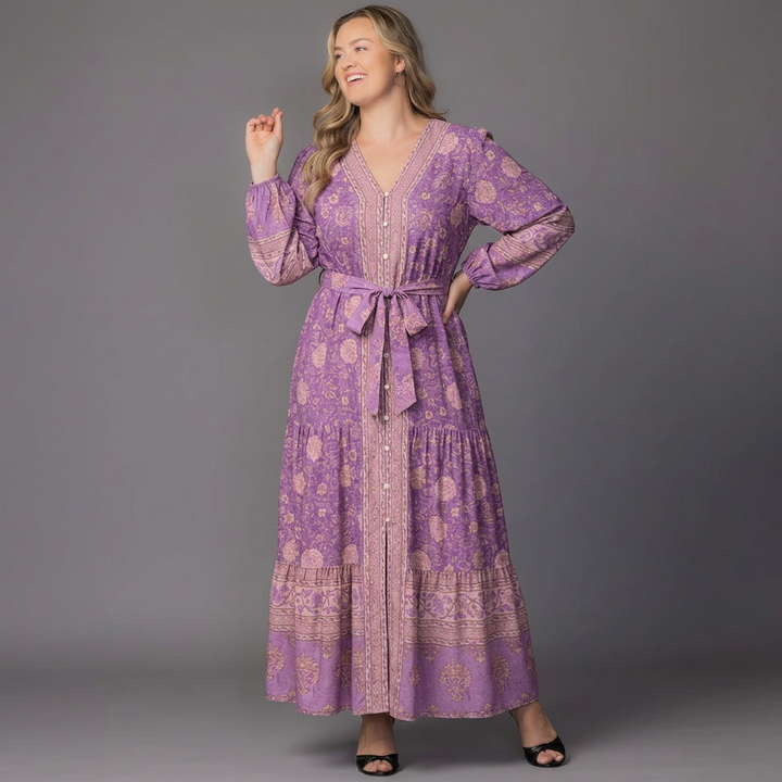 Wanderlust Border Print Maxi Dress