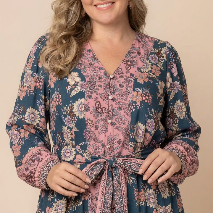 Wanderlust Border Print Maxi Dress