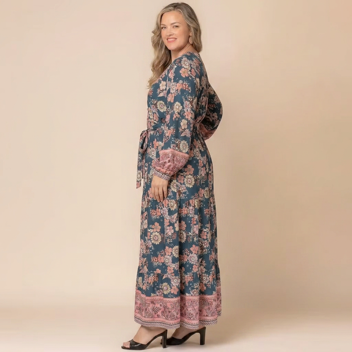Wanderlust Border Print Maxi Dress