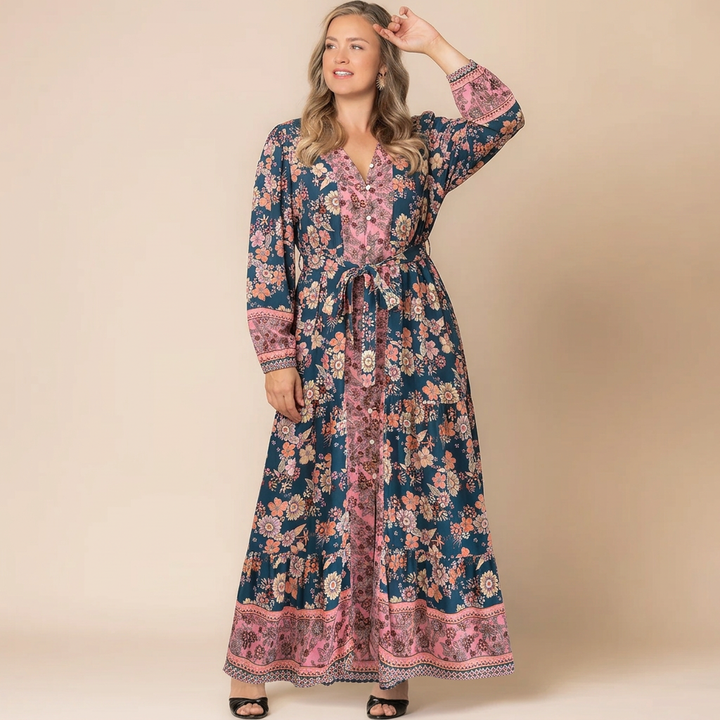 Wanderlust Border Print Maxi Dress