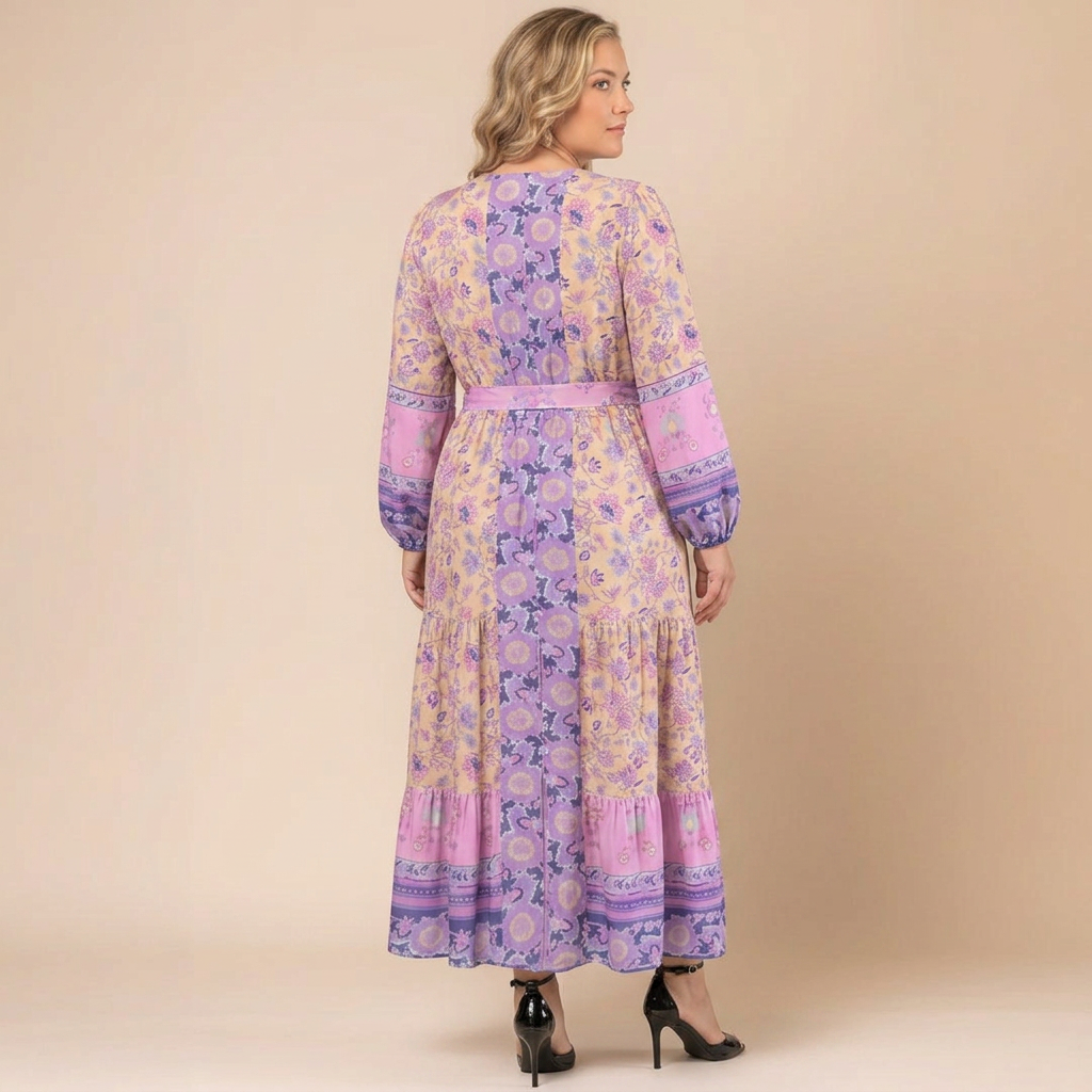 Wanderlust Border Print Maxi Dress