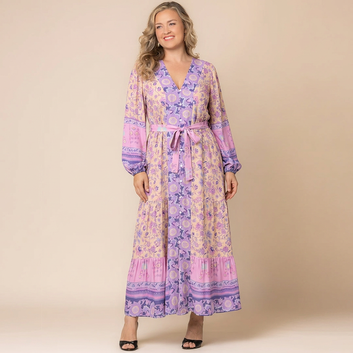 Wanderlust Border Print Maxi Dress