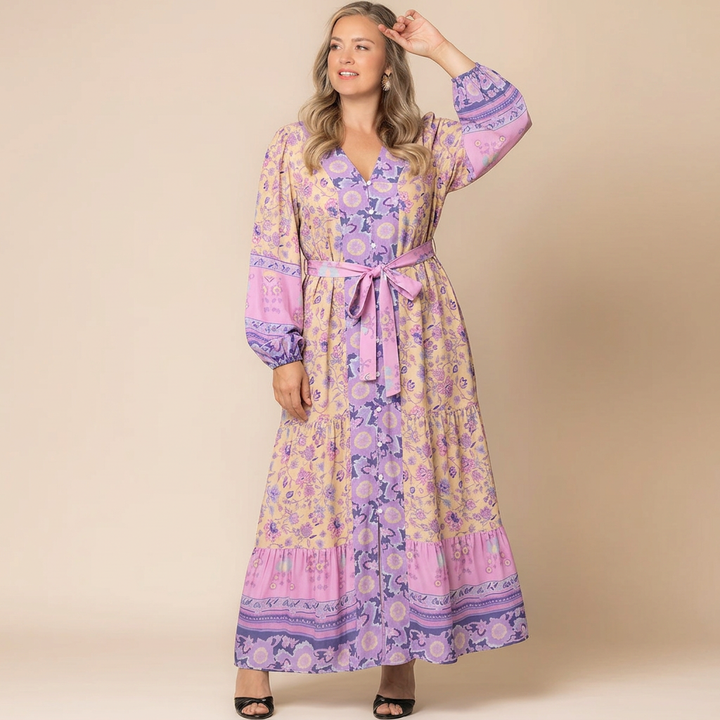 Wanderlust Border Print Maxi Dress