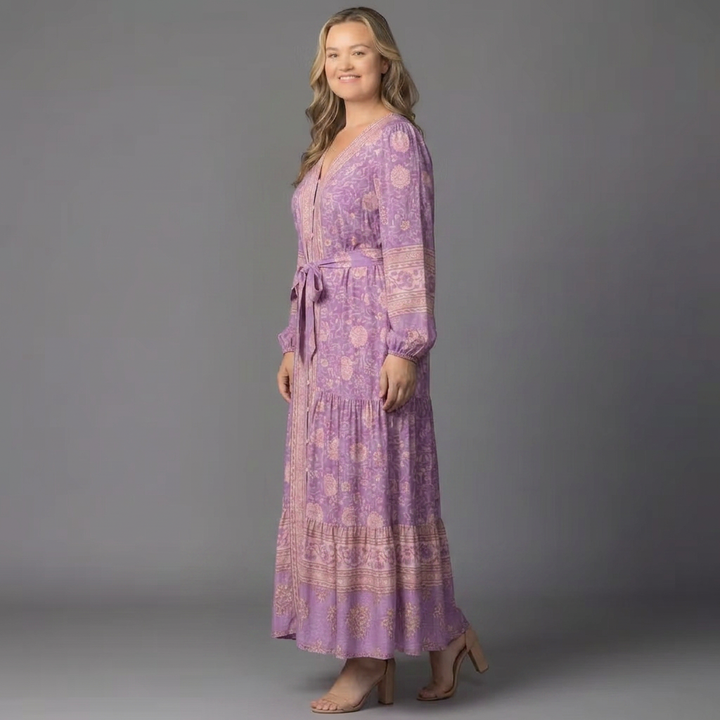 Wanderlust Border Print Maxi Dress
