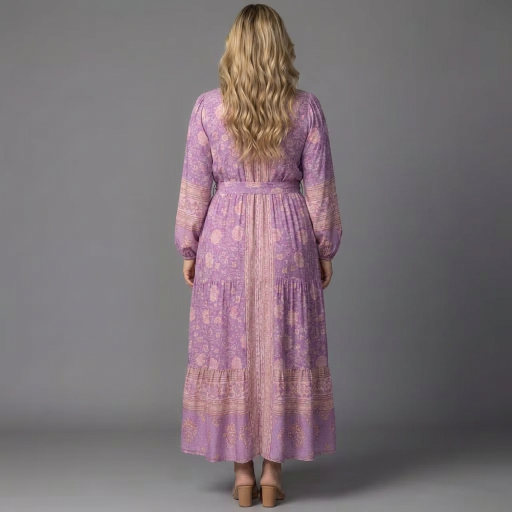Wanderlust Border Print Maxi Dress