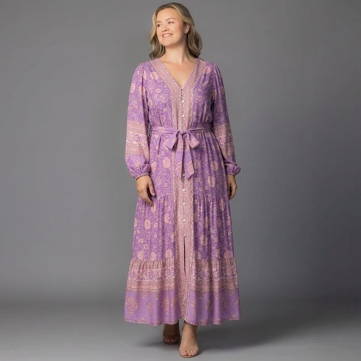 Wanderlust Border Print Maxi Dress