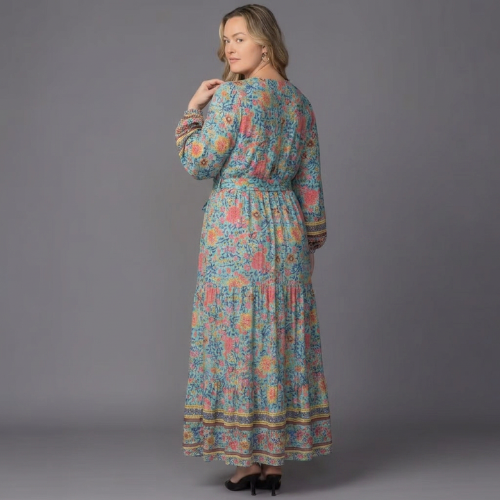 Wanderlust Border Print Maxi Dress
