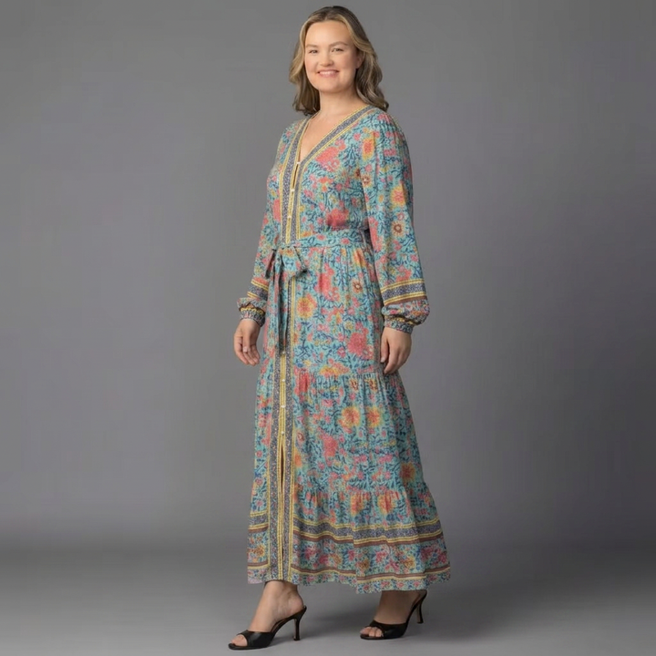 Wanderlust Border Print Maxi Dress