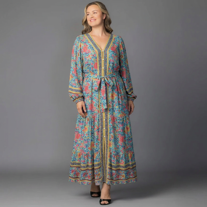 Wanderlust Border Print Maxi Dress