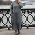 Hazel Knitted Maxi Dress – Cozy Long Sleeve Oversized Winter Dress
