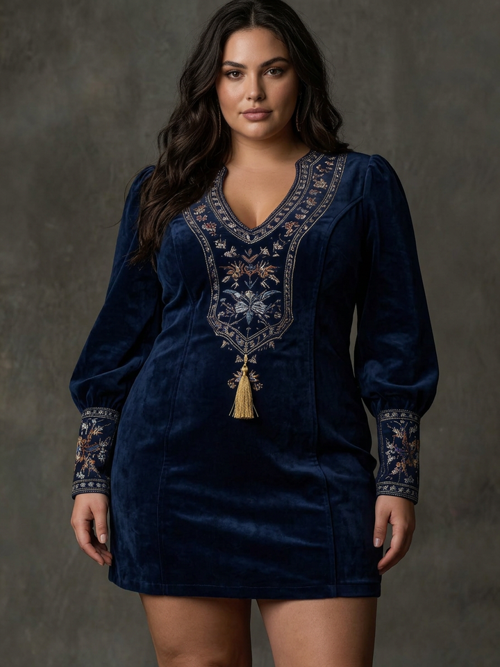 Lucienne  Suede-Effect Short Dress