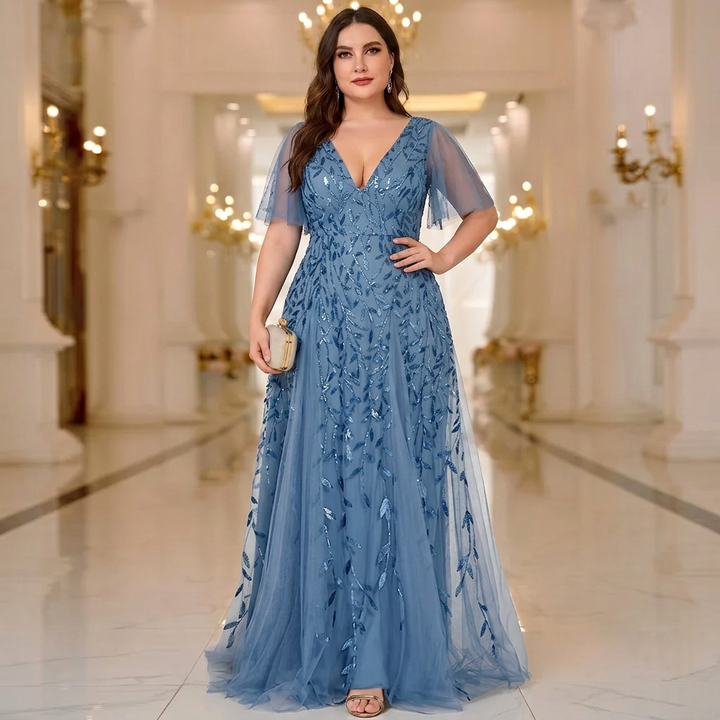 Yasmin | Enchanting Burgundy Evening Gown