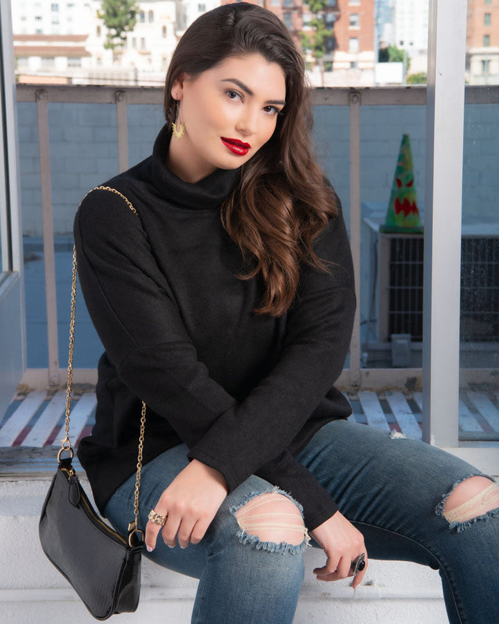 Paris Turtleneck Tunic Sweater