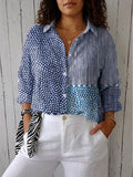 Katya  Coastal Patchwork Blouse