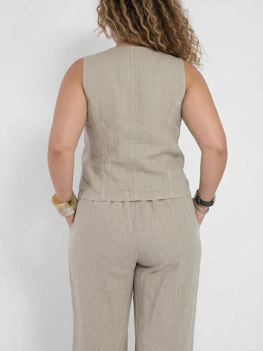 Seraphina  Co-ord Set Elegant Two-Piece With Waistcoat &amp; Pants Wide-Leg