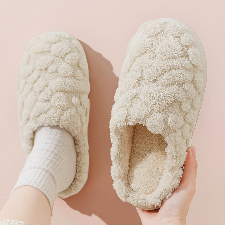 Soft Plush Fleece Slippers for Women and Men, Slip-On