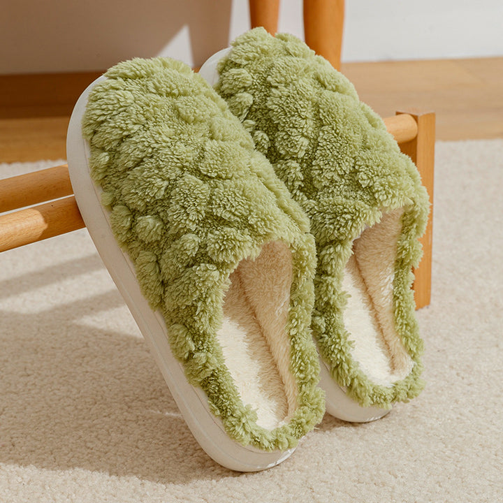 Soft Plush Fleece Slippers for Women and Men, Slip-On