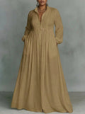 Perdita | Flowing Button-Front Maxi Dress