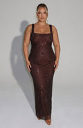 Sigrid Maxi Dress - Plum Brown