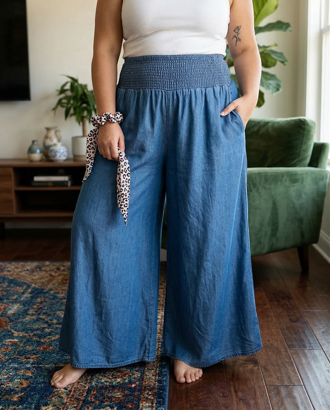 Demi | Flowy Smocked Waist Pants