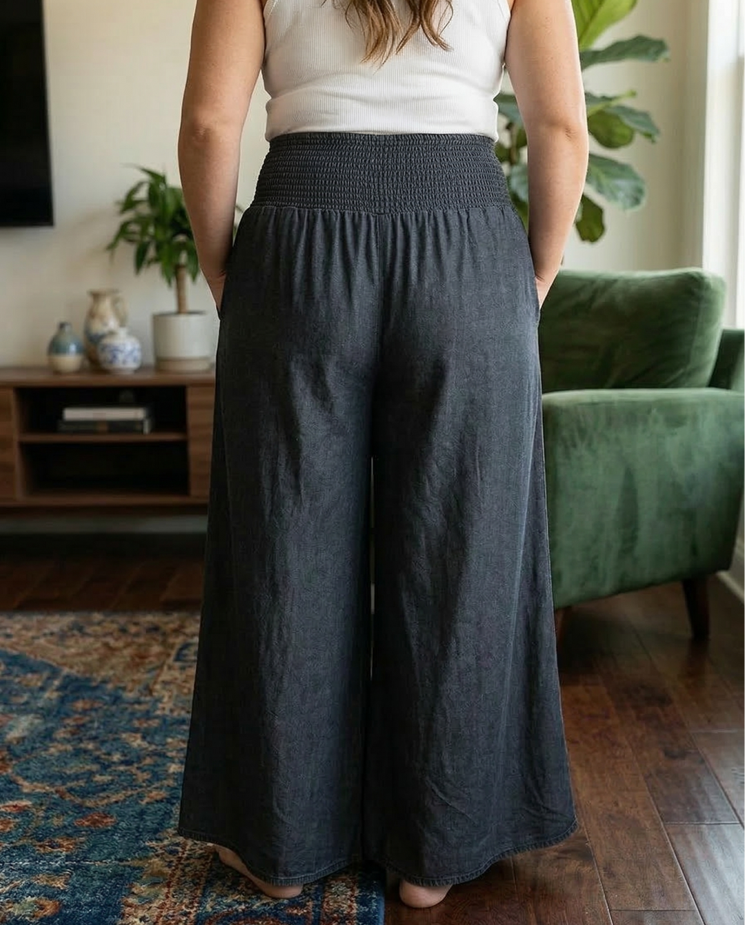 Demi | Flowy Smocked Waist Pants