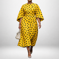 JUNIPER | Polka Dot Midi with Sculpted Waist and Playful Elegance