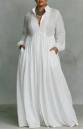 Cordelia | Flowing Button-Front Maxi Dress