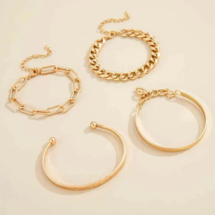 Maeve Mercer Bracelet Set | Gold